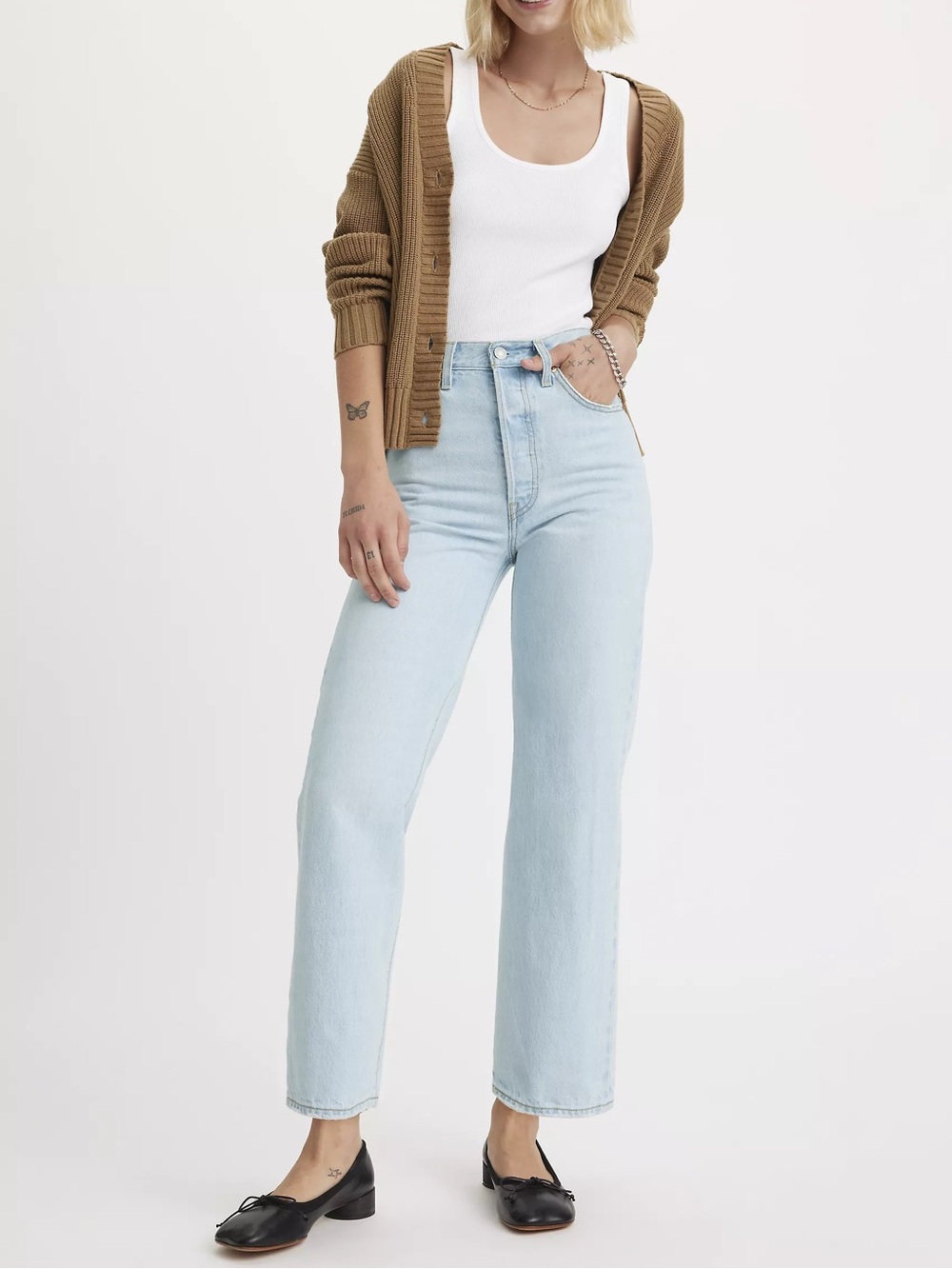 LEVI’S Ribcage Straight Ankle Jeans